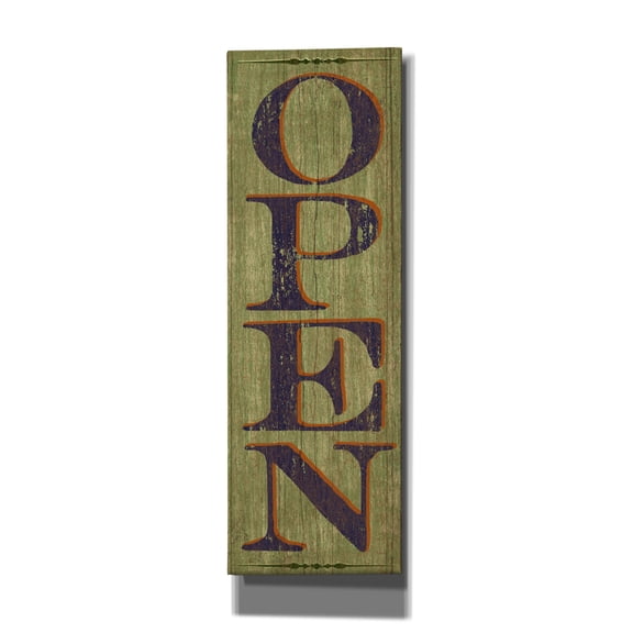 Epic Graffiti 'Open Sign 1'  by Art Licensing Studio Canvas Wall Art, 12" x 36"
