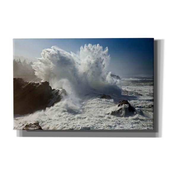 Epic Graffiti 'Oregon Shore Acres SP Wave' by Mike Jones, Giclee Canvas Wall Art, 40"x26"