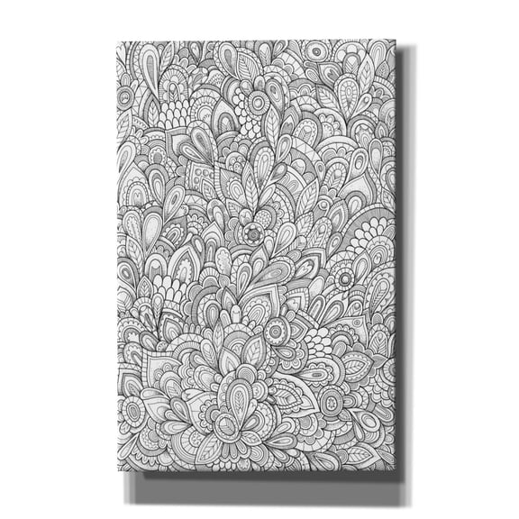 Epic Graffiti 'Organic Doodle Explosion Lines' by Hello Angel Canvas Wall Art, 26" x 40"