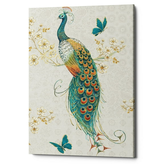 Epic Graffiti  'Ornate Peacock XA' Canvas Wall Art, 12"x18" 12" x 18"