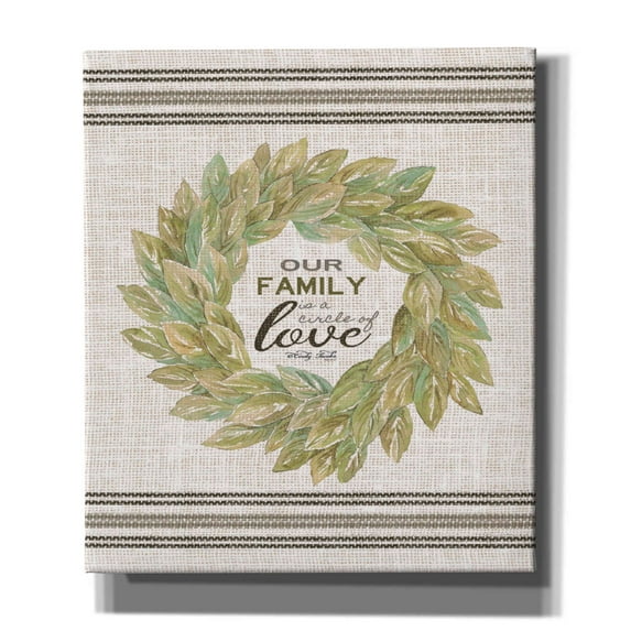 Epic Graffiti 'Our Family Wreath' by Cindy Jacobs, Canvas Wall Art, 26"x30"