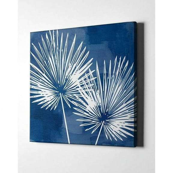 Epic Graffiti "Painted Sky Palms" by Linda Woods, Giclee Canvas Wall Art 18"x18"