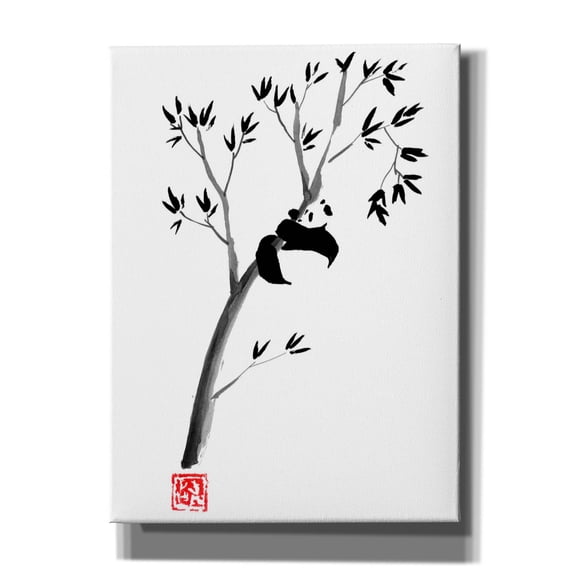 Epic Graffiti 'Panda In The Tree' by Pechane, Canvas Wall Art, 40"x54"