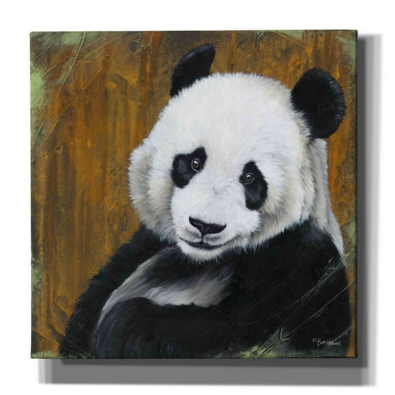 Epic Graffiti 'Panda Smile' by Britt Hallowell, Canvas Wall Art, 37"x37"