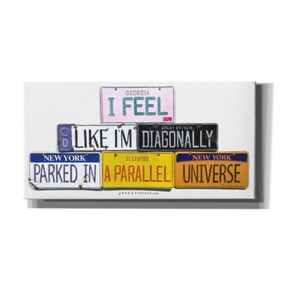 Epic Graffiti 'Parallel Universe' by Gregory Constantine, Giclee Canvas Wall Art, 24"x12"