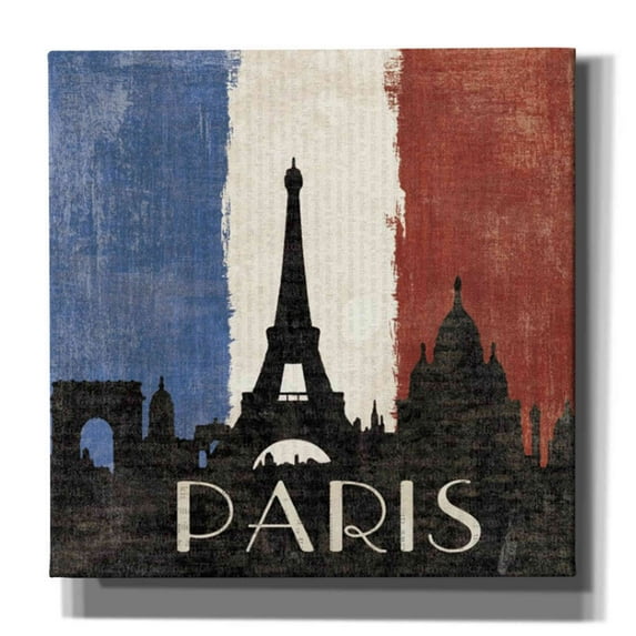 Epic Graffiti 'Paris' by Moira Hershey, Canvas Wall Art, 18"x18"