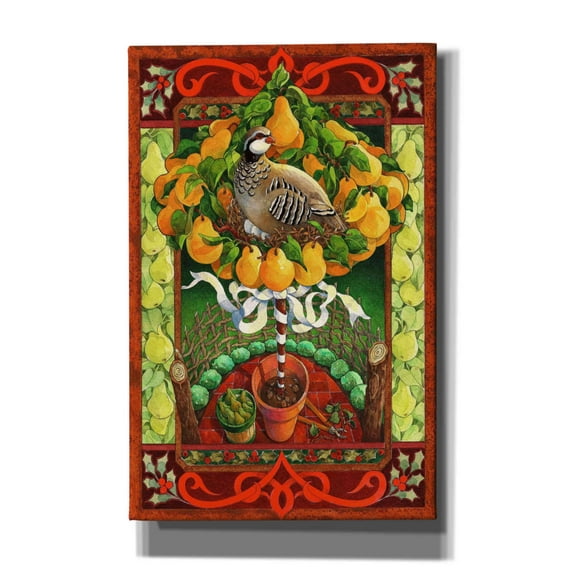 Epic Graffiti 'Partridge in a Pear Tree' by David Galchutt, Canvas Wall Art, 26"x40"