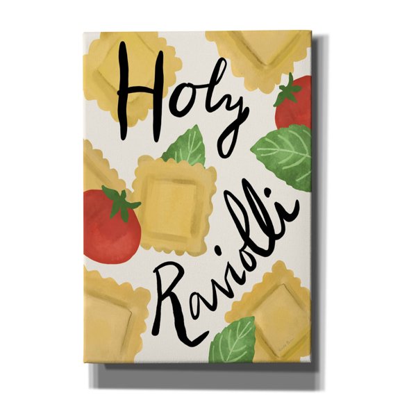 Epic Graffiti 'Pasta Italiana 3'  by Farida Zaman Canvas Wall Art, 18" x 26"
