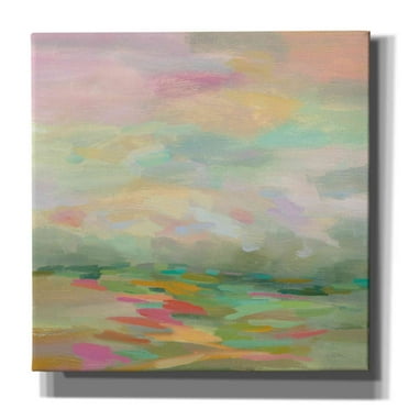 Epic Graffiti 'Pastel Fields' by Silvia Vassileva, Canvas Wall Art, 18"x18"