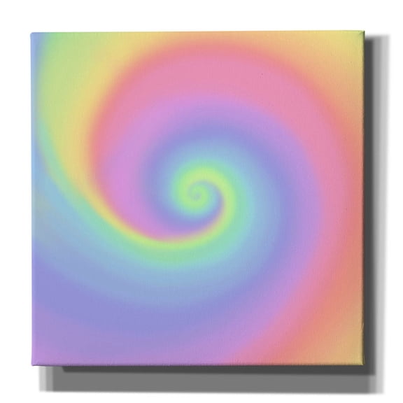 Epic Graffiti 'Pastel Rainbow Swirl' by Art Licensing Studio Canvas Wall Art, 12" x 12"