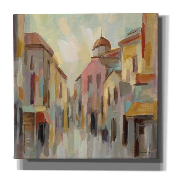 Epic Graffiti 'Pastel Street II' by Silvia Vassileva, Canvas Wall Art, 18"x18"