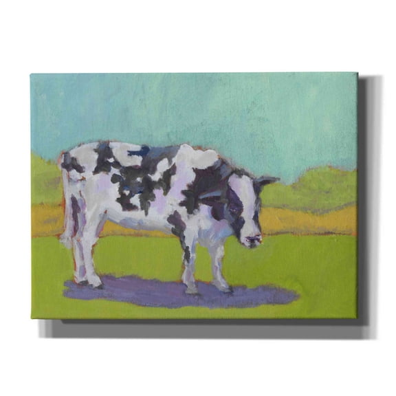Epic Graffiti 'Pasture Cow I' by Carol Young, Giclee Canvas Wall Art, 16"x12"