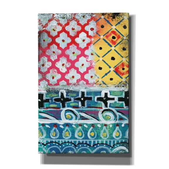 Epic Graffiti 'Pattern Painting Vi' by Linda Woods, Canvas Wall Art, 26"x40"