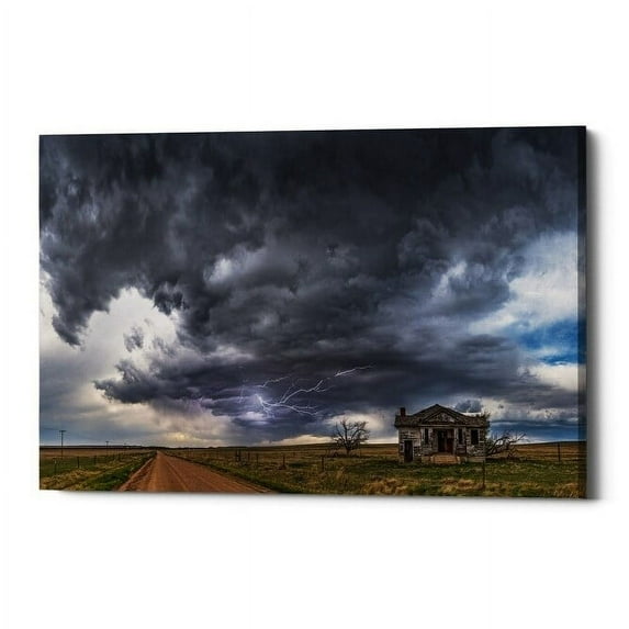 Epic Graffiti "Pawnee School Storm" by Darren White, Giclee Canvas Wall Art 40" x 60"
