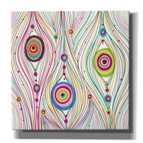 Epic Graffiti 'Peacock Feathers' by Graphinc, Canvas Wall Art, 18"x18"