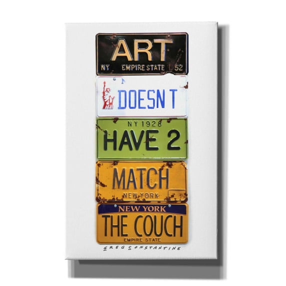 Epic Graffiti 'Pennington Couch' by Gregory Constantine, Giclee Canvas Wall Art, 26"x40"