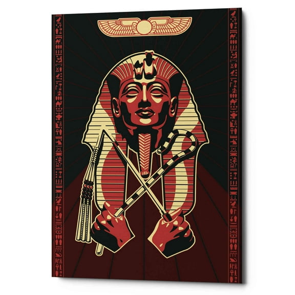 Epic Graffiti  'Pharoah' Giclee Canvas Wall Art - Red 12" x 18"