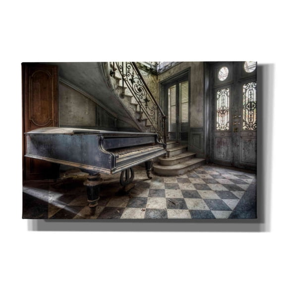 Epic Graffiti 'Piano Hall' by Roman Robroek, Canvas Wall Art, 60"x40"