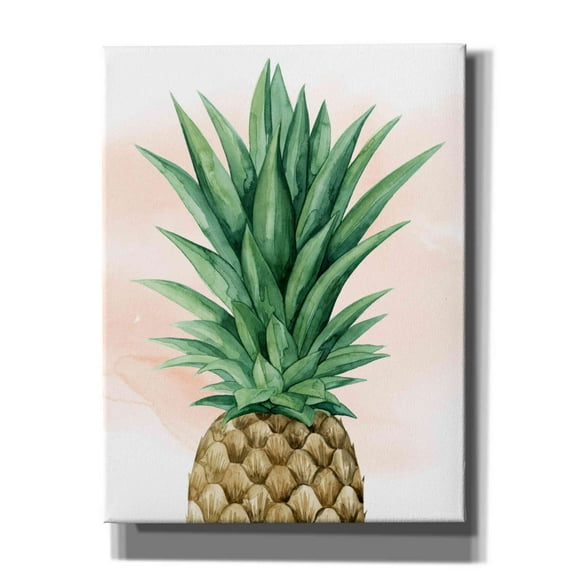 Epic Graffiti 'Pineapple on Coral I' by Grace Popp, Canvas Wall Art, 26"x34"