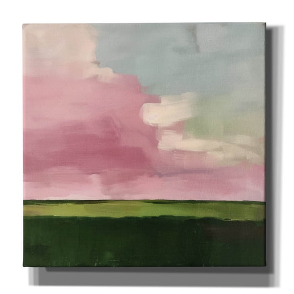 Epic Graffiti 'Pink Fields At Sunrise' by Svetlana Aleynikova Canvas Wall Art, 12" x 12"