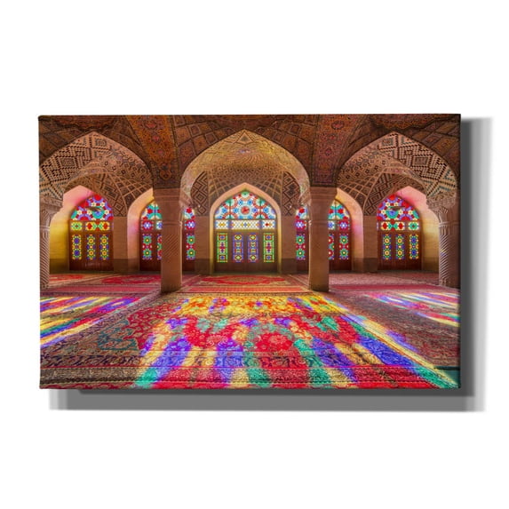 Epic Graffiti 'Pink Mosque of Shiraz Iran' by Epic Portfolio, Canvas Wall Art, 40"x26"
