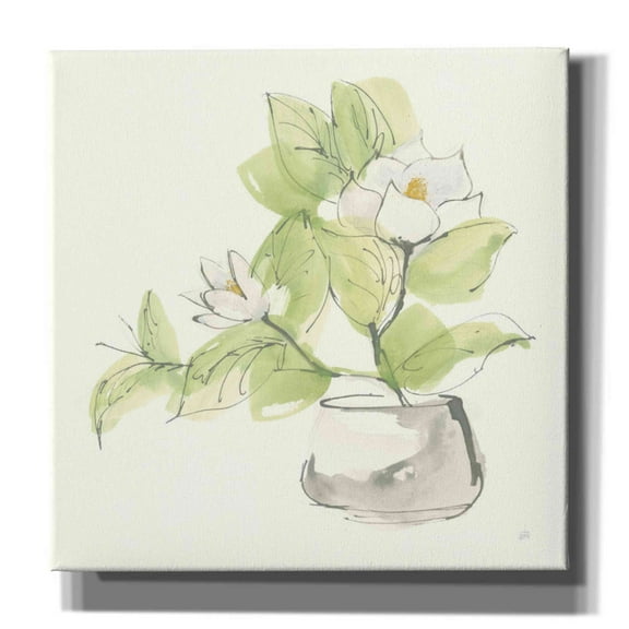 Epic Graffiti 'Plant Magnolia I' by Chris Paschke, Giclee Canvas Wall Art, 26"x26"