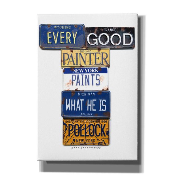 Epic Graffiti 'Pollock Every Painter' by Gregory Constantine, Giclee Canvas Wall Art, 18"x26"