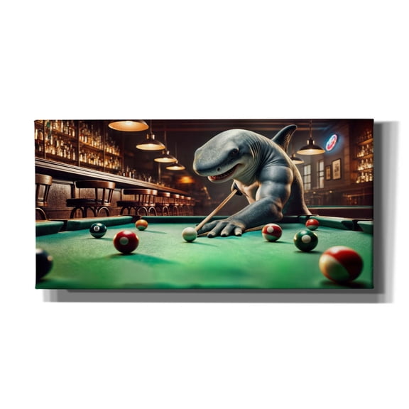 Epic Graffiti 'Pool Shark In Bar' by Rey Klimt Canvas Wall Art, 24" x 12"