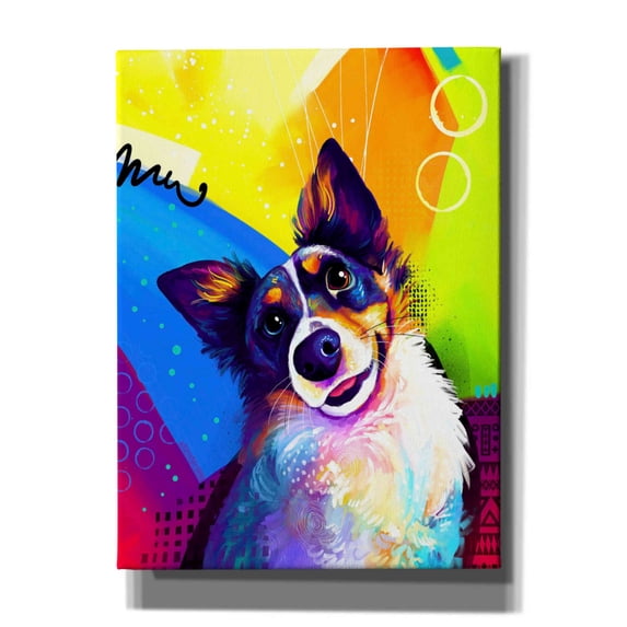 Epic Graffiti 'Pop Art Australian Shepherd 3' by Furbaby Affiliates, Canvas Wall Art, 40"x54"