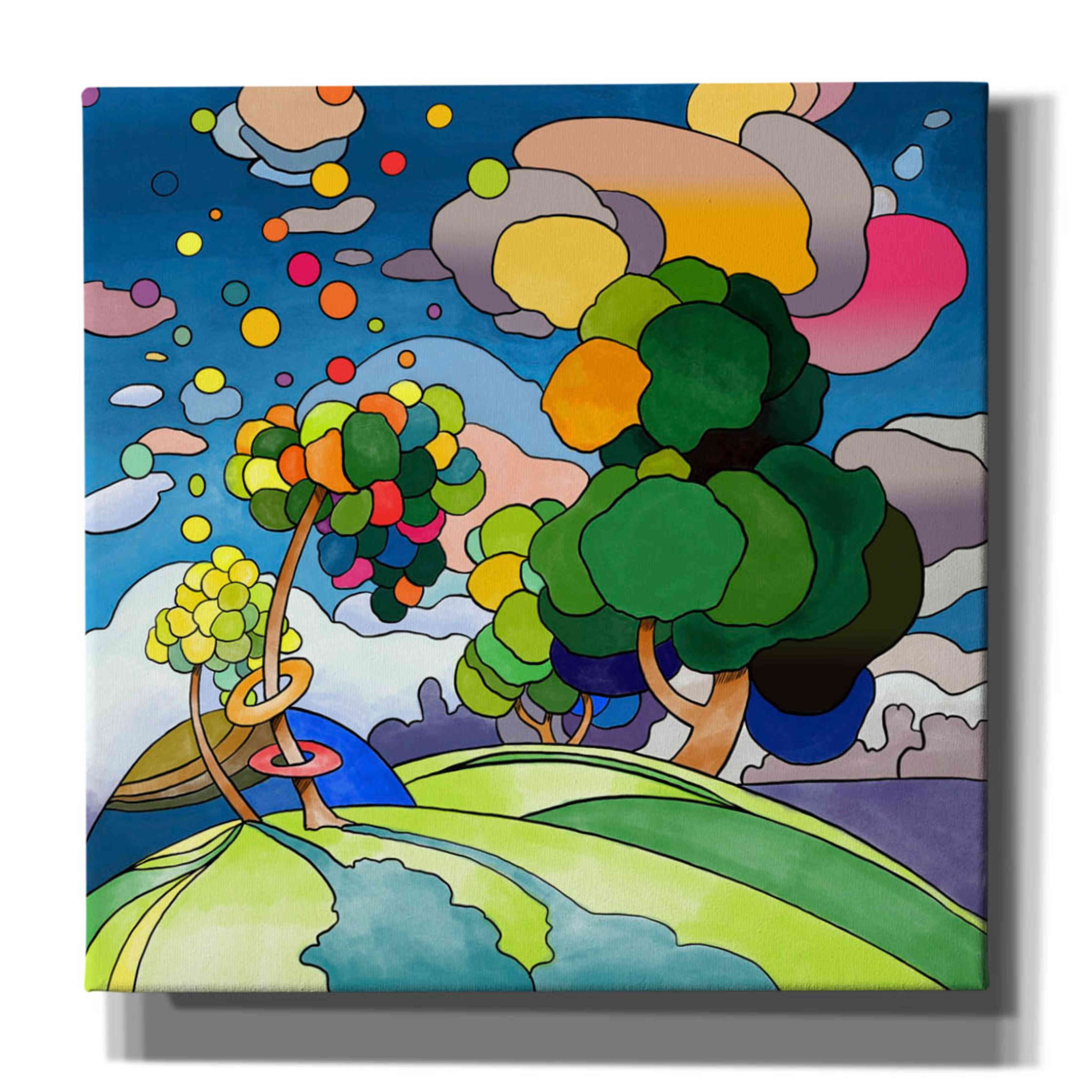 Epic Graffiti 'Pop Art Landscape 1019' by Howie Green, Canvas Wall