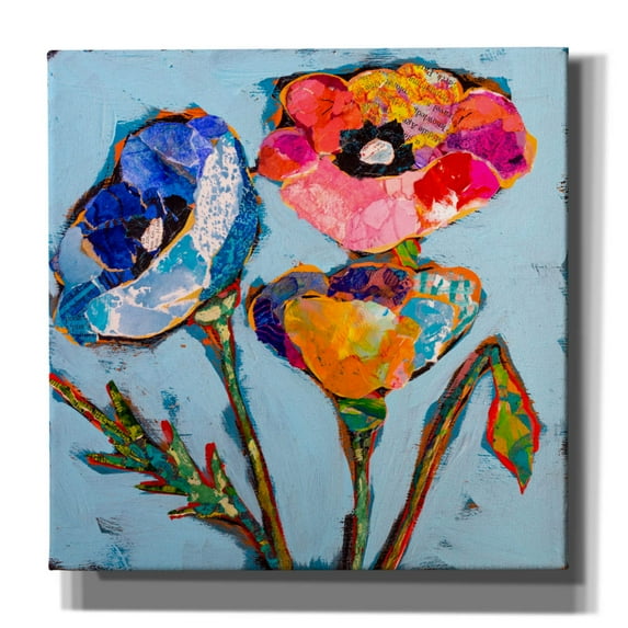 Epic Graffiti 'Poppy 7' by St. Hilaire Elizabeth, Canvas Wall Art, 37"x37"