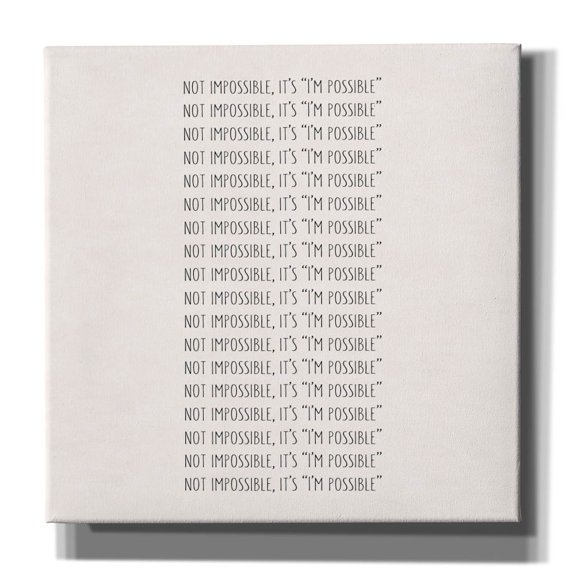Epic Graffiti 'Possible' by Art Licensing Studio Canvas Wall Art, 12" x 12"