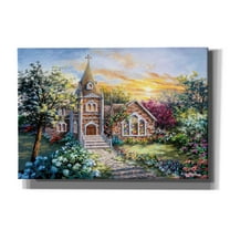 Epic Graffiti 'Pray For Happiness' by Nicky Boehme, Canvas Wall Art, 26"x18"