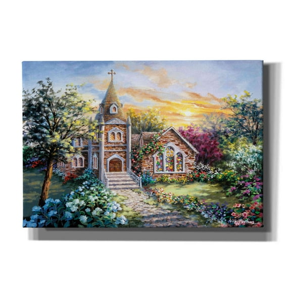 Epic Graffiti 'Pray For Happiness' by Nicky Boehme, Canvas Wall Art, 26"x18"