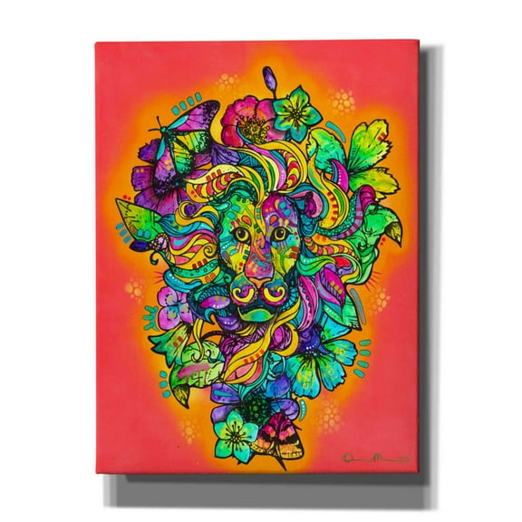 Epic Graffiti 'Pretty Kitty Lion' by Dean Russo, Canvas Wall Art, 12"x16"