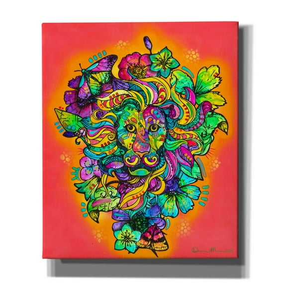Epic Graffiti 'Pretty Kitty Lion' by Dean Russo, Canvas Wall Art, 20"x24"