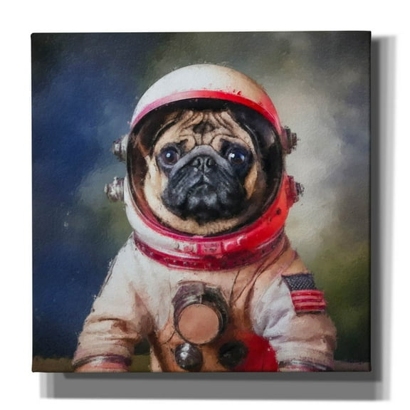 Epic Graffiti 'Pug Grissom'  by Sean Parnell Canvas Wall Art, 26" x 26"