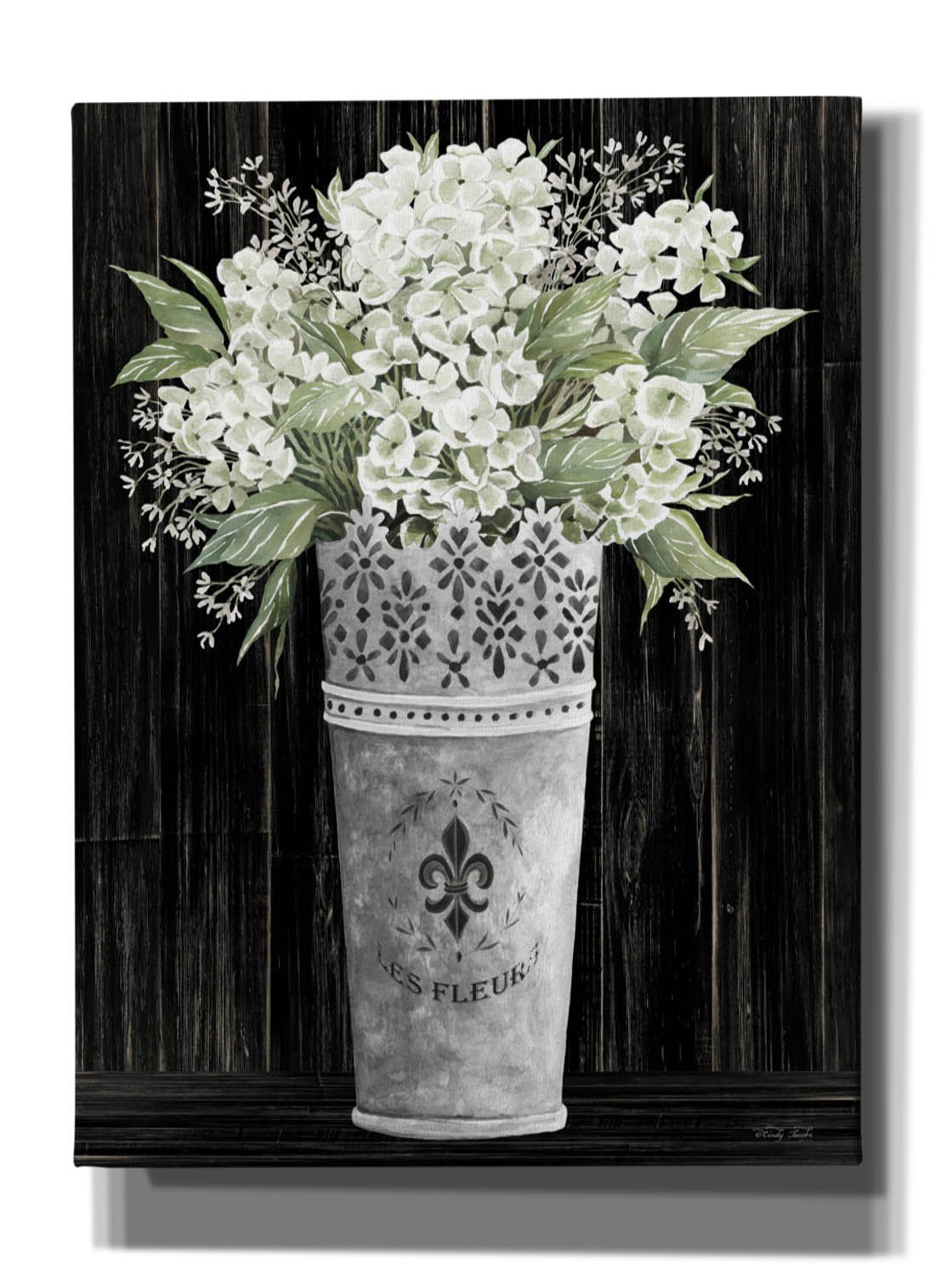 Epic Graffiti 'Punched Tin Floral I' by Cindy Jacobs, Canvas Wall Art ...