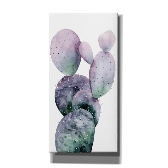 Epic Graffiti 'Purple Cactus I' by Grace Popp, Canvas Wall Art, 20"x40"