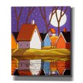 thumbnail image 1 of Epic Graffiti 'Purple Sky and Stars Cottages' by Cathy Horvath-Buchanan, Canvas Wall Art, 26"x30", 1 of 8
