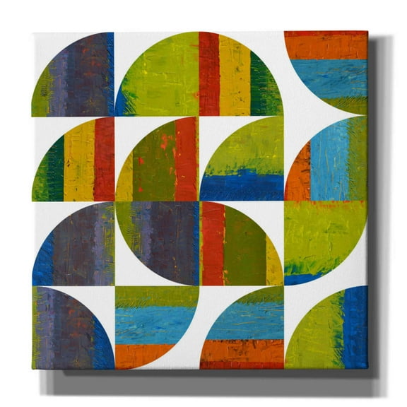 Epic Graffiti 'Quarter Rounds 2.0' by Michelle Calkins, Giclee Canvas Wall Art, 12"x12"