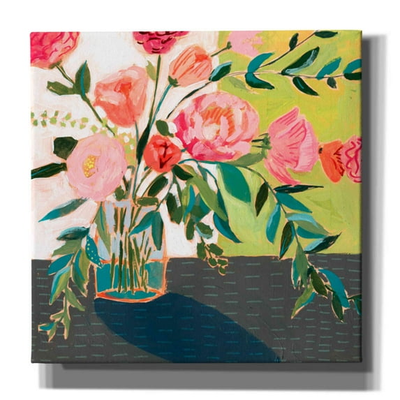 Epic Graffiti 'Quirky Bouquet I' by Victoria Borges, Canvas Wall Art, 18"x18"