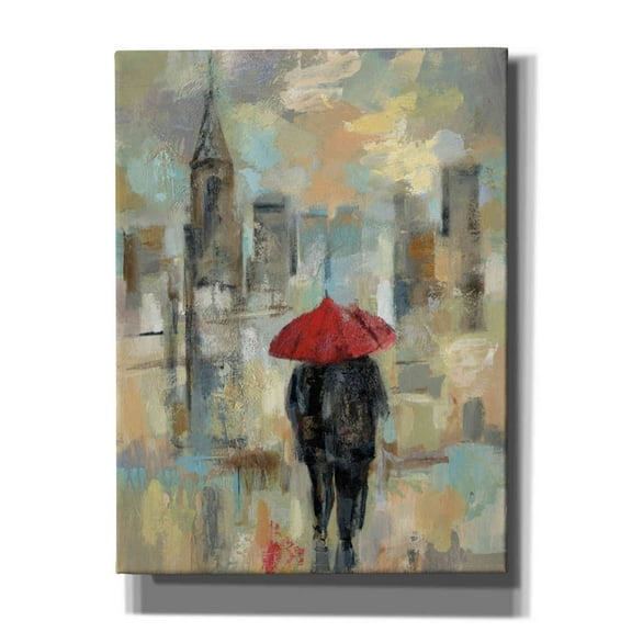 Epic Graffiti 'Rain in the City I' by Silvia Vassileva, Canvas Wall Art, 12"x16"