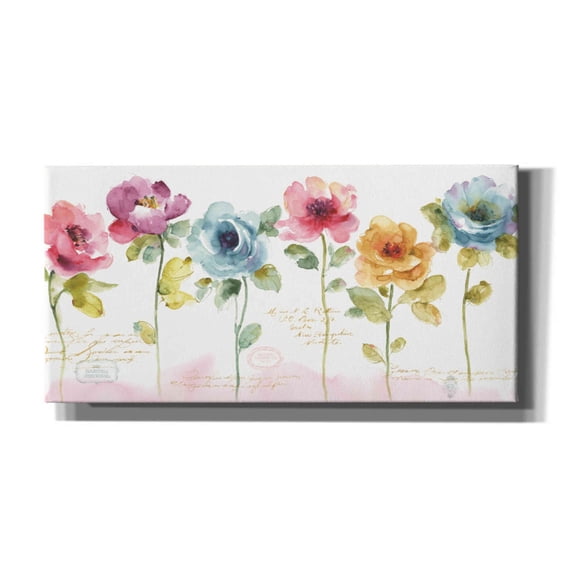 Epic Graffiti 'Rainbow Seeds Loose Floral V' by Lisa Audit, Canvas Wall Art, 60"x30"