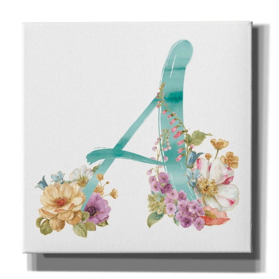 Epic Graffiti 'Rainbow Seeds Monogram A' by Lisa Audit, Canvas Wall Art, 37"x37"