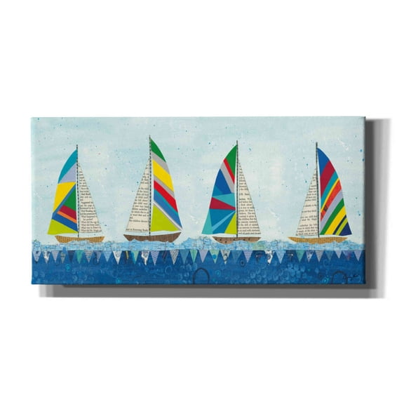 Epic Graffiti 'Rainbow Spinnakers V' by Courtney Prahl, Canvas Wall Art, 40"x20"