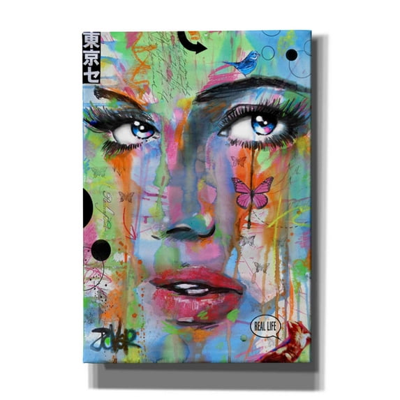 Epic Graffiti 'Real Life' by Loui Jover, Canvas Wall Art, 18"x26"