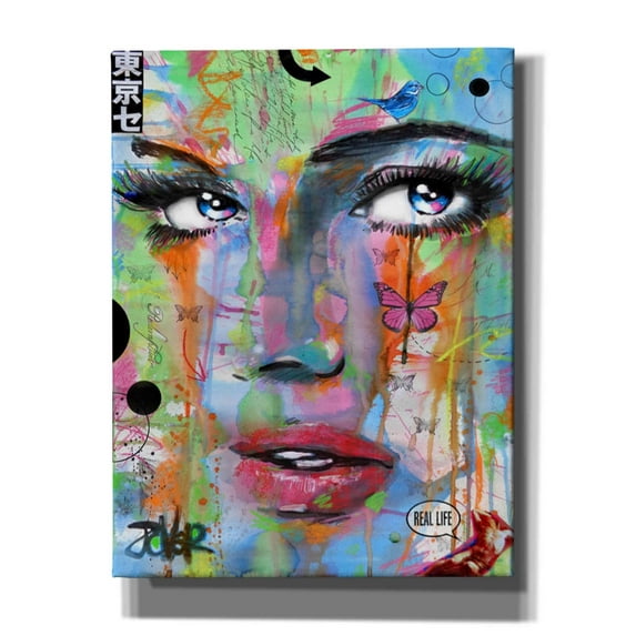 Epic Graffiti 'Real Life' by Loui Jover, Canvas Wall Art, 26"x34'