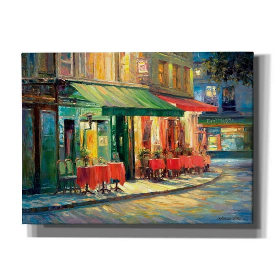 Epic Graffiti 'Red & Green Café' by Haixia Liu, Canvas Wall Art, 54"x40"