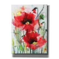 Epic Graffiti 'Red Poppies' by Jessica Mingo, Canvas Wall Art, 40"x54"